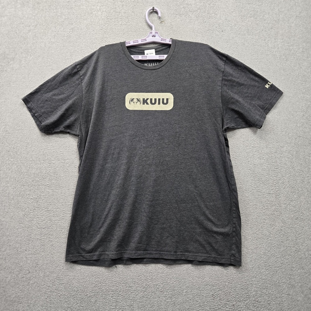 KUIU Men Shirt 2XL Gray Logo Short Sleeve